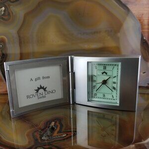 ROVEN DINO Swiss Silver Luma Brite Alarm Clock
